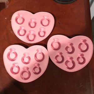 Engagement ring ice molds set of three